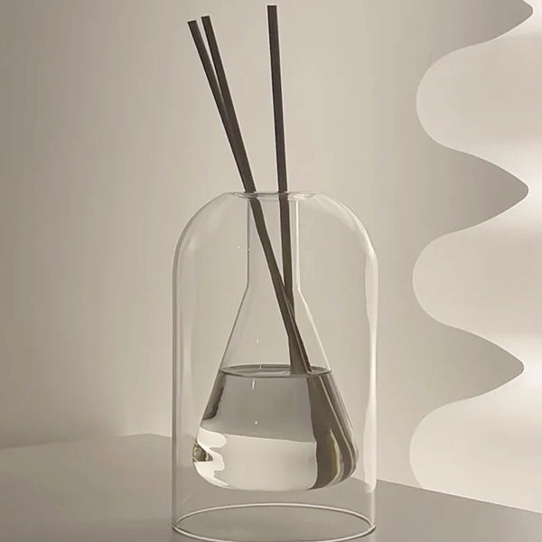 Contemporary Glass Diffuser Bottles - Small 130ml & Large 200ml - Triangle & Round