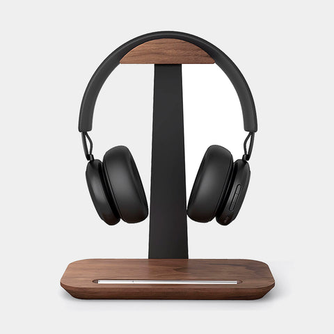Modern Minimalist Wooden Walnut Headphone Stand