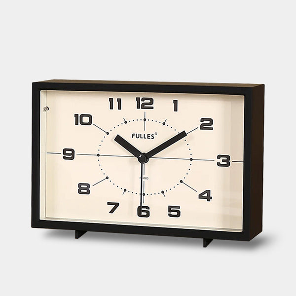 Mid Century Modern Alarm Clock - Black, White & Pink