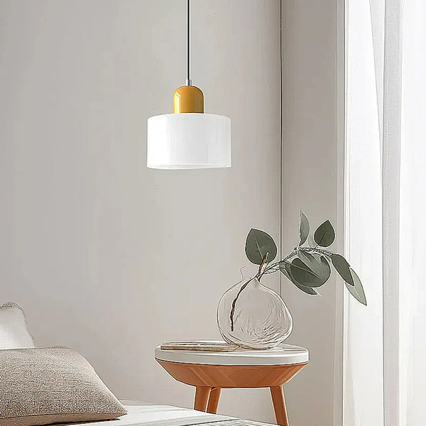 Compact Contrast Colour Glass Pendant Lights - 15 Colour Combinations