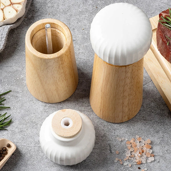Ceramic Salt & Pepper Grinders - Blue & White - Small & Large