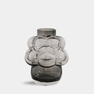 Modern Grey Glass Bubble Vase - Small & Large