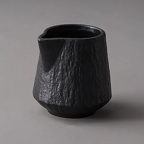 Textured Milk & Gravy Ceramic Jugs - 85ml & 130ml - Black & White