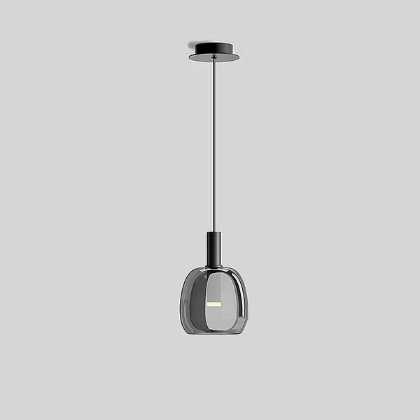 Vetro Glass Pendant LED Lights - Grey & Clear - Small, Medium & Large