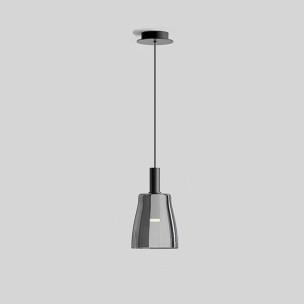 Vetro Glass Pendant LED Lights - Grey & Clear - Small, Medium & Large