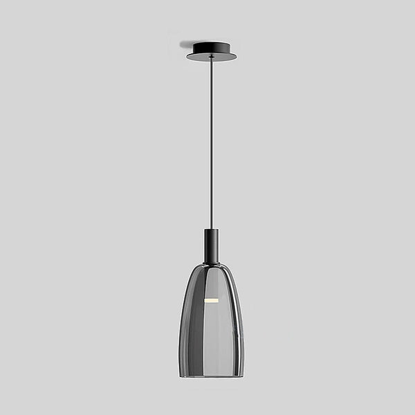 Vetro Glass Pendant LED Lights - Grey & Clear - Small, Medium & Large