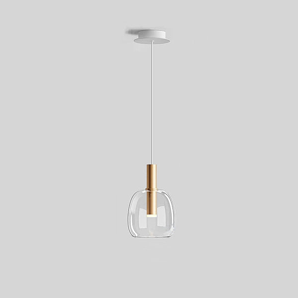 Vetro Glass Pendant LED Lights - Grey & Clear - Small, Medium & Large