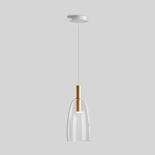 Vetro Glass Pendant LED Lights - Grey & Clear - Small, Medium & Large