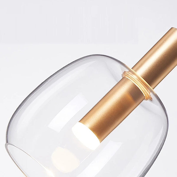 Vetro Glass Pendant LED Lights - Grey & Clear - Small, Medium & Large