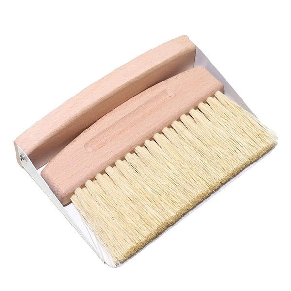 Table Dustpan and Brush Set - Black & White