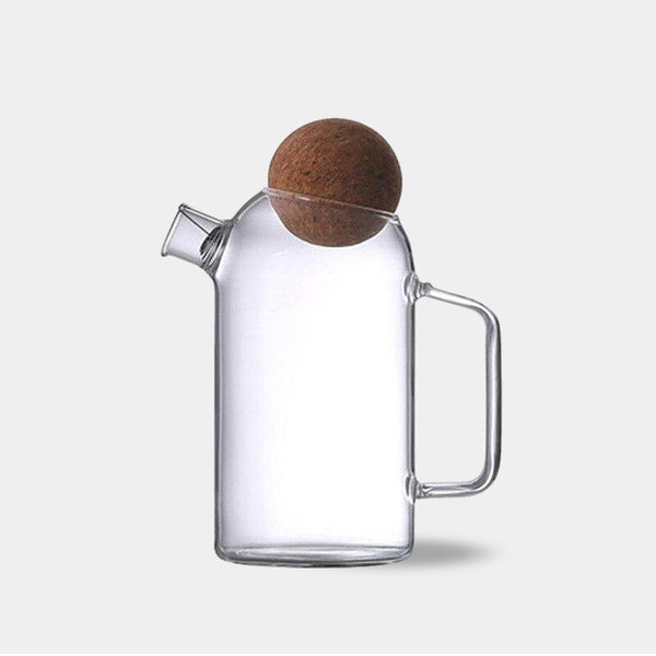 Modern glass and cork pitcher teapot - Small, Medium, Large