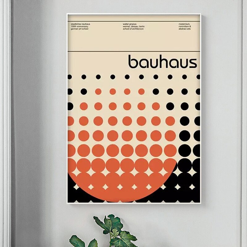 Bauhaus Exhibition Poster Canvas Art Prints - Orange – Make Space