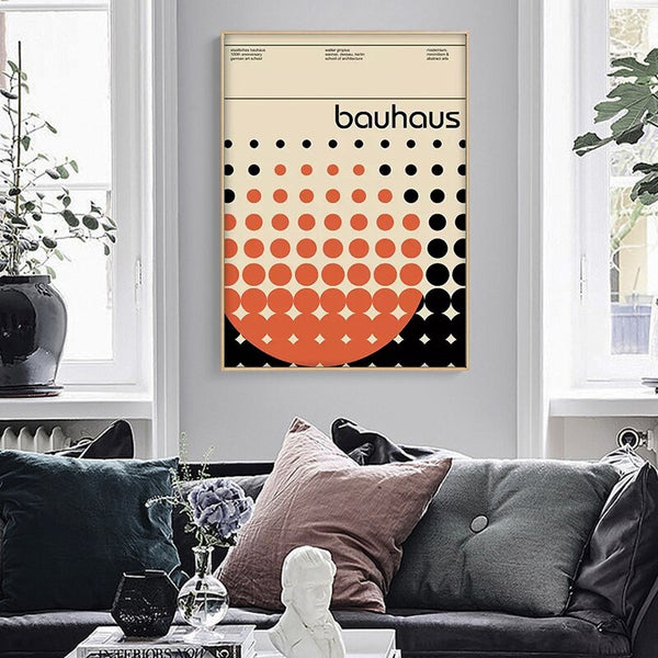 Bauhaus Exhibition Poster Canvas Art Prints - Mid Century Style