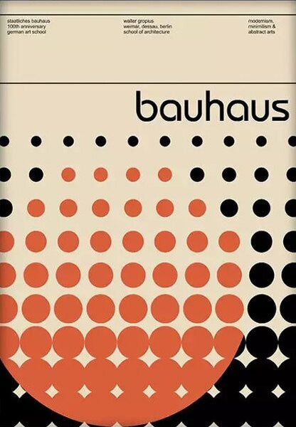 Bauhaus Exhibition Poster Canvas Art Prints - Mid Century Style