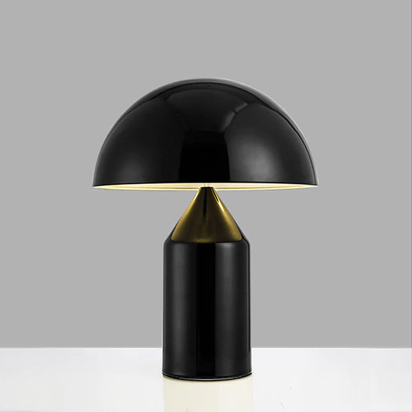 Modern Metal Mushroom Table Lamp - White, Black, Gold - Small & Large