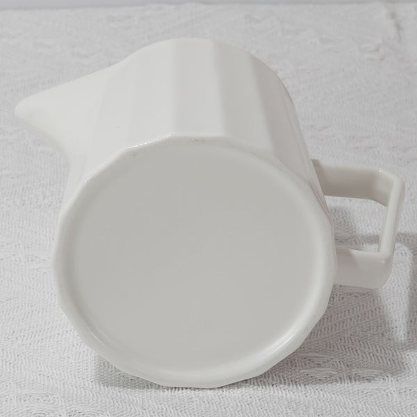 Contemporary ceramic ribbed drip pourover coffee set - Black & White - 400ml