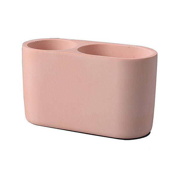 Contemporary Stylish Concrete Desk Top Pen Holder - Pink, Grey, White