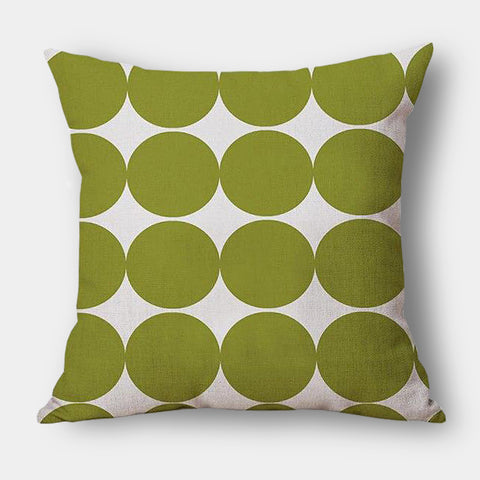 Modern Graphic Colour Spot Cushions - 12 Colours - 45cm - Green