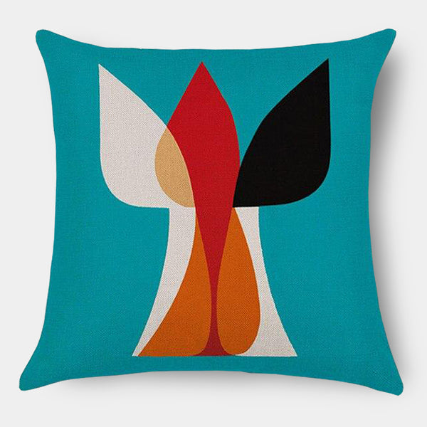 Modern graphic abstract colour linen cushions - sofa, bedroom