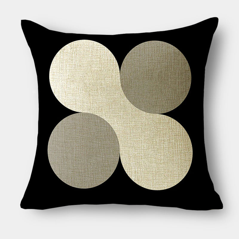 Modern Graphic Fluid Black & White Linen Cushion - 40cm, 45cm & 50cm