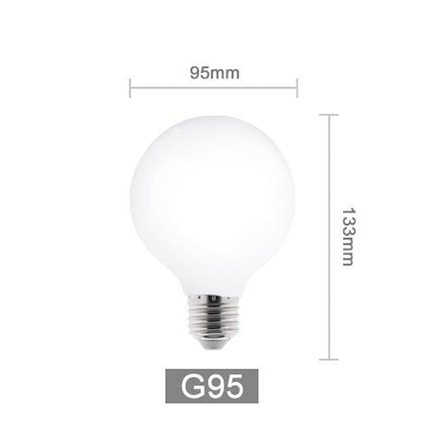 E27 LED milky globe bulbs - G80 G95 G125 - Warm & Cool White