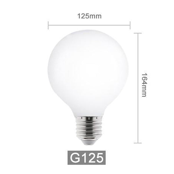 E27 LED milky globe bulbs - G80 G95 G125 - Warm & Cool White