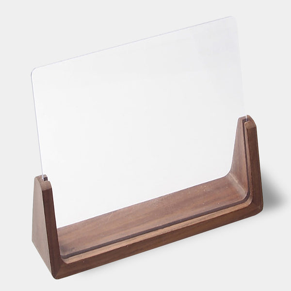 Modern Minimalist U-Shaped Wooden & Acrylic Photo Frames - Beech & Walnut