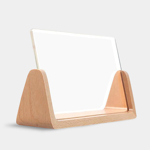 Modern Minimalist U-Shaped Wooden & Acrylic Photo Frames - Beech & Walnut