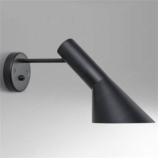 Jacobsen mid century modern black white wall light