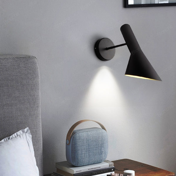Jacobsen mid century modern black white wall light