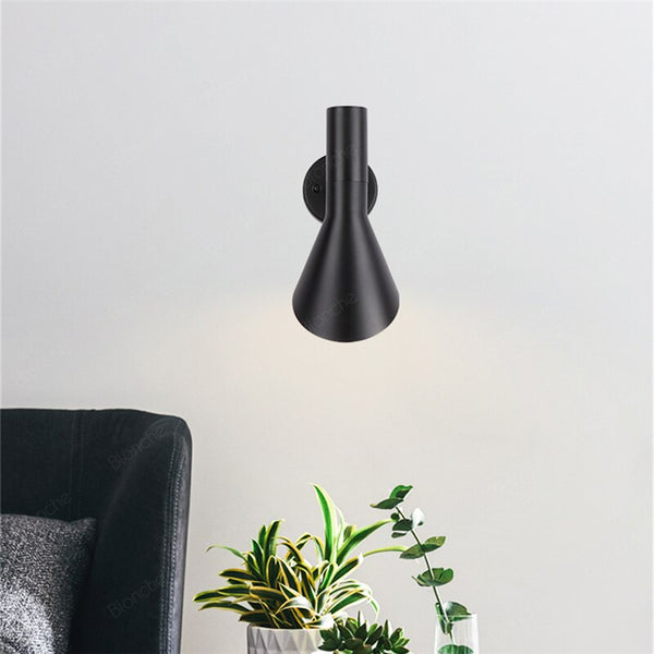 Jacobsen mid century modern black white wall light