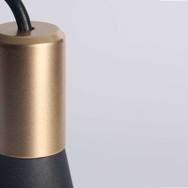 Melrose Black & Gold Metal Modern Minimalist Ceiling Pendant Light