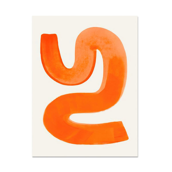 Mid Century Modern Abstract Colour Brush Stroke Canvas Art Prints