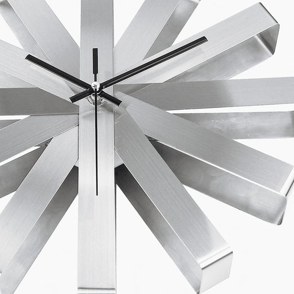 Mid Century Modern  Stainless Steel Asterisk Wall Clock - 30cm - Black, Gold, Silver