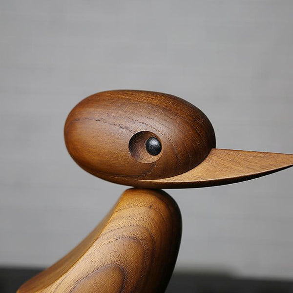 Mid Century Modern Wooden Duck And Duckling - Teak