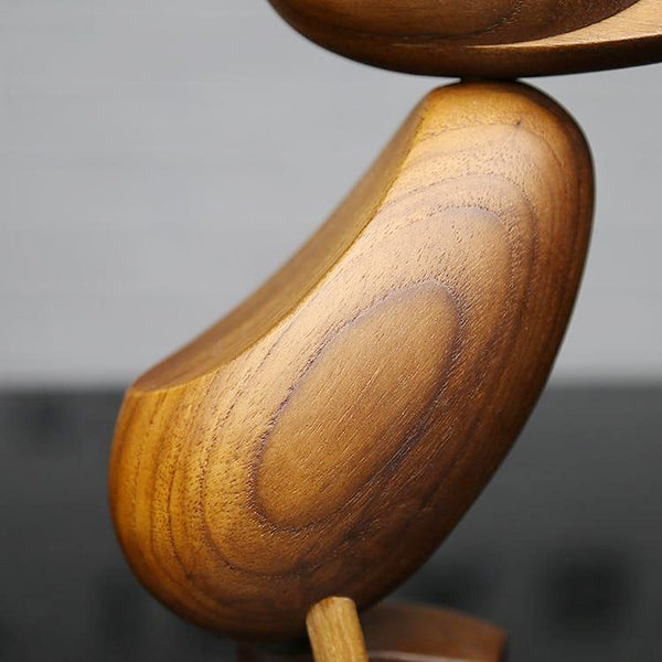 Mid Century Modern Wooden Duck And Duckling - Teak