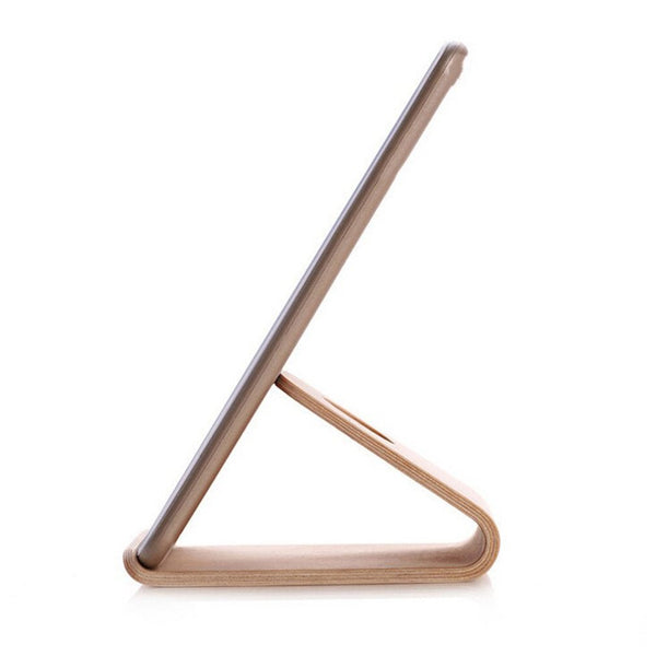 Modern Wooden Mobile Phone Holder - Maple & Walnut Plywood