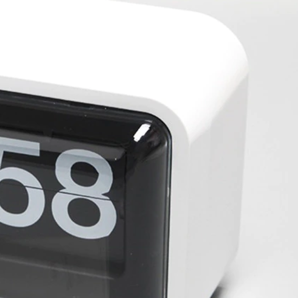 Large modern retro black & white wall flip clock
