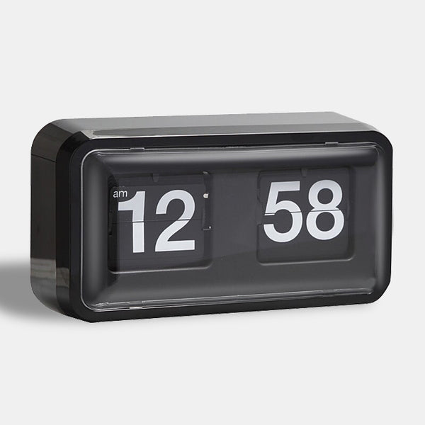Large modern retro black & white wall flip clock