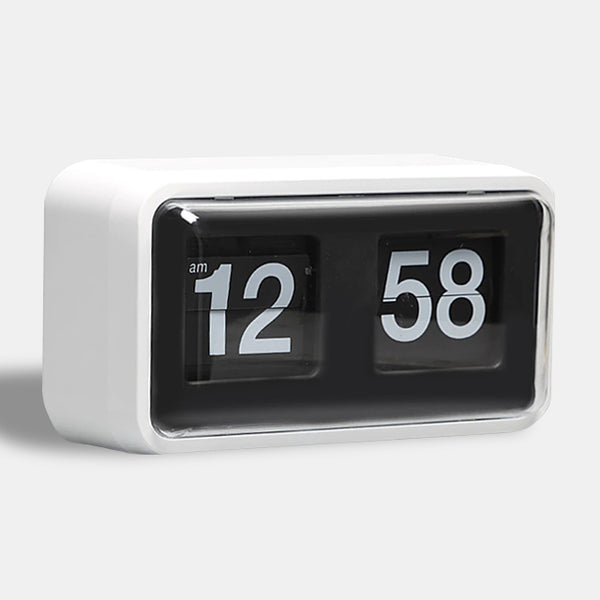 Large modern retro black & white wall flip clock