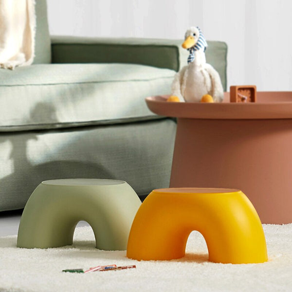 Contemporary children's rainbow stool, Red, Yellow, Pink, Green, Blue