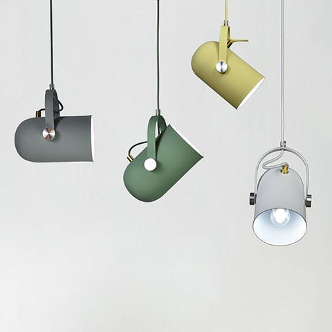 Modern Spot Pendant Light - Black, White, Grey, Blue, Yellow, Green