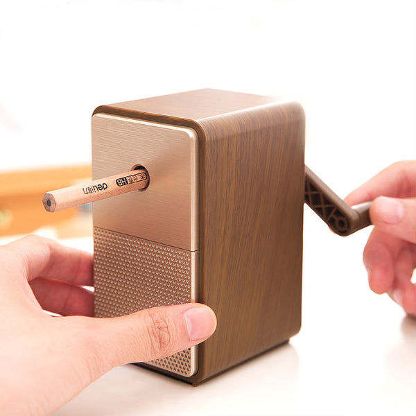 Modern Retro Desktop Pencil Sharpener - Brown, Black
