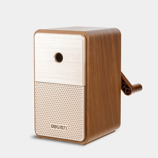 Modern Retro Desktop Pencil Sharpener - Brown, Black