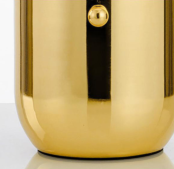 Modern Glass Sphere Table Lamp - Gold & Black - Small & Large