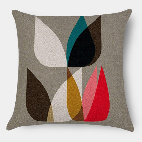 Modern Graphic Abstract Colour Linen Cushions - 45cm - 4 Designs