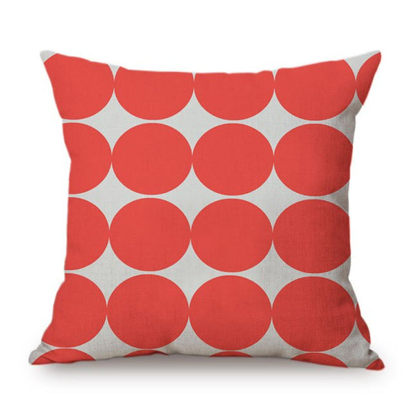 Modern Graphic Colour Spot Cushions - 12 Colours - 45cm - Orange