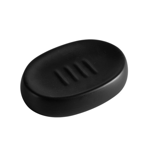 Contemporary Matte Ceramic Bathroom Accessories - Black, Grey, White - Soap Dispenser, Dish, Tumbler, Toothbrush Holder