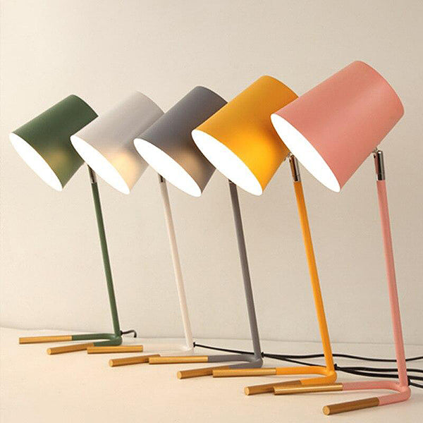 Modern Minimalist Colour Table Lamps - Grey, White, Pink, Yellow, Green