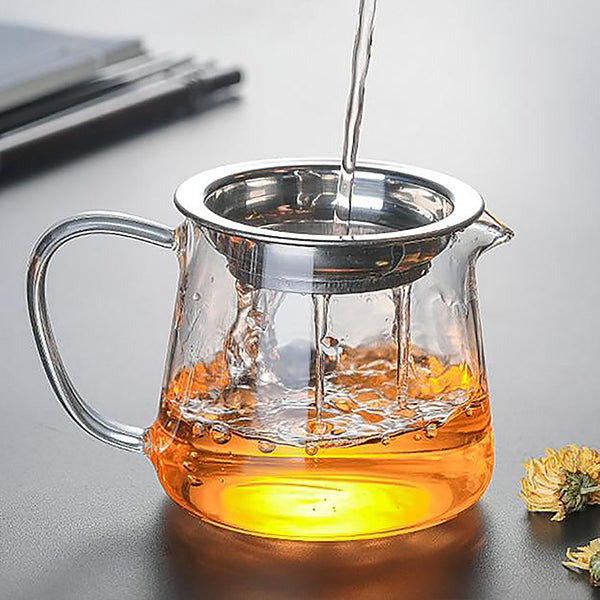 Contemporary Single Cup Glass Teapots - 300ml, 450ml, 550ml